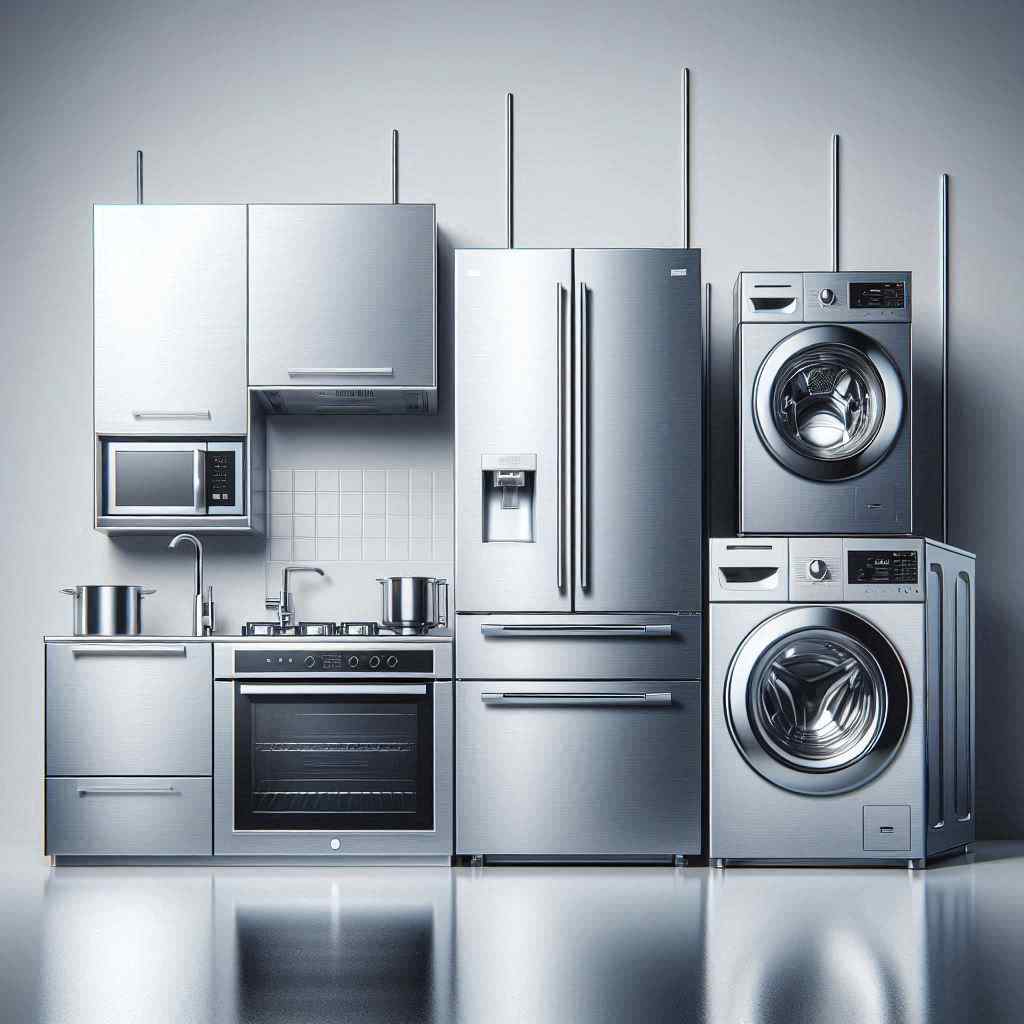 A modern kitchen setup featuring various appliances, symbolizing home appliance warranty leads from Aged Leads Depot.