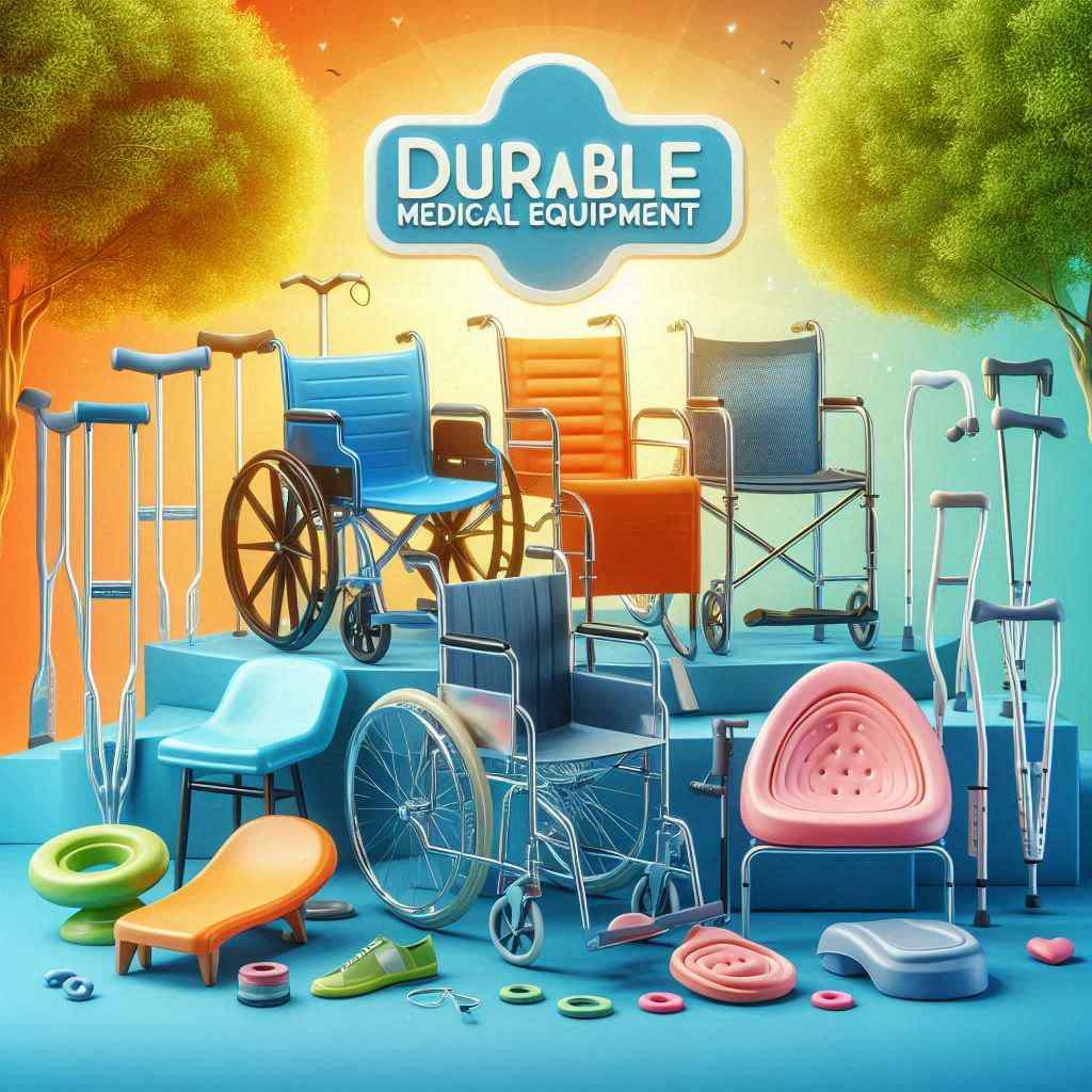 A variety of durable medical equipment, including wheelchairs and mobility aids, is displayed prominently, indicating that the DME healthcare professional acquired this client from a list of aged DME leads from Aged Leads Depot.