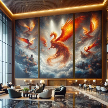 Collection of four insulated travel bottles on wooden shelf.