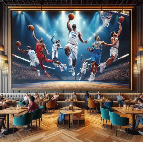 Wood table with porcelain mug, leather journal, brass pen, leather key ring, and a houseplant.
