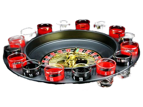 Roulette russe alcool avec verres à shot, parfaite pour des soirées amusantes entre amis