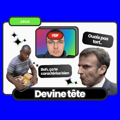 Jeu de soirée pour jeunes 18-25 ans devine tête avec des personnages et expressions humoristiques idéal pour animer vos soirées entre amis et créer des fous rires garantis.