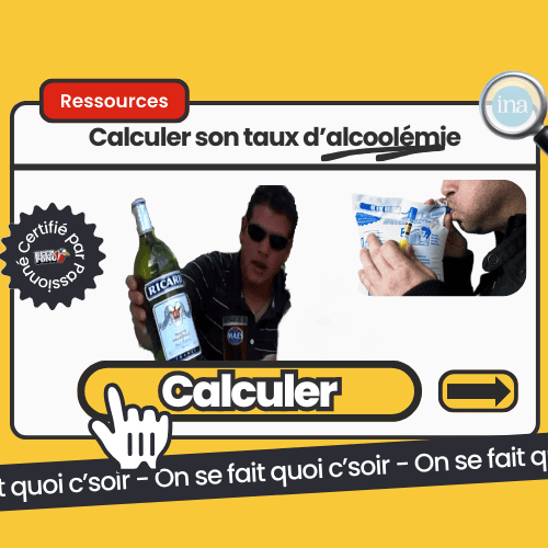 Visuel humoristique pour calculer son taux d'alcoolémie, avec un design interactif et des ressources