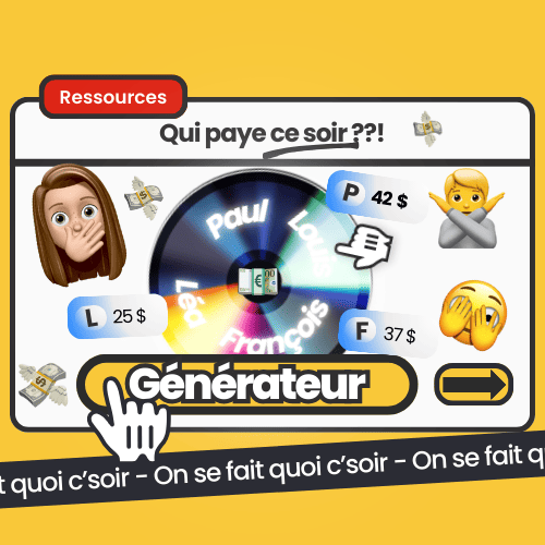 Générateur 'Qui paye ce soir', ressource ludique pour désigner un volontaire en soirée