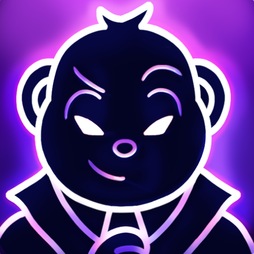 Logo stylisé de l'application Insight, représentant une tête espiègle sur fond violet lumineux, accentuant son aspect intrigant et mystérieux.