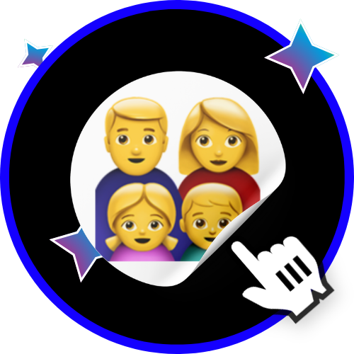 Icône 'Jeux en Équipe' avec des emojis de groupe, parfaite pour des activités entre amis