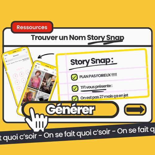 Générateur de noms pour Story Snap, ressource créative pour des titres originaux et percutants